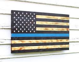 Thin Blue Line Flag Wood Flag Police Officer Flag Wooden Flag Burnt Wood Flag American Flag Police Flag Charre Wood Flag Wooden Flag Thin Blue Line Flag