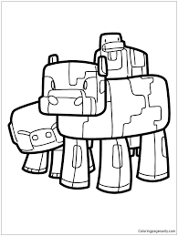 Minecraft creeper face coloring page. Minecraft Pig Cow And Duck Coloring Pages Cartoons Coloring Pages Coloring Pages For Kids And Adults