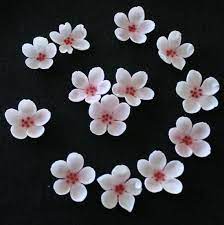 Items Similar To 60 Edible Sugar Cherry Blossoms Gum Paste Flower On Etsy Sugar Flowers Gum Paste Flowers Fondant Flowers