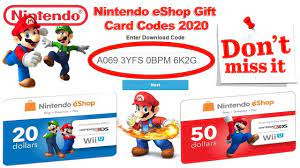 Nintendo eshop codes can be redeemed either in the account management section of their website or at checkout when making a purchase. Free Nintendo Eshop Gift Card Codes 2020 100 Nintendo Switch Gift Card Free Nintendo Cose