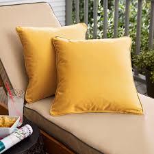 Home brilliant throw pillow covers decorative striped velvet square mustard throw pillows for couch sofa set of 2, 18x18 inch (45cm), sunflower yellow. Decorative Pillows Decorative Cushions In Sunbrella Enrich Geometric Ruby Pattern 100 Acrylic Outdoor Pillow Cover 18 X 18 Sunbrella Exterior Fabric Home Decor