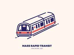Mass Rapid Transit Mrt Train Illustration Train Drawing Rapid Transit