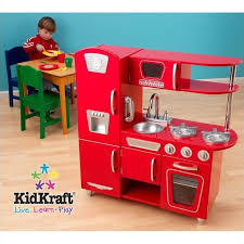 kidkraft vintage play kitchen in red