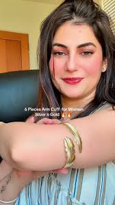 Gold Arm Cuff For Women Gold Elegant Mnmalst Arm Cuff For Women Slver Upper  Arm