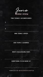 June Review Instagram Story Template Instagram Story Template Story Template Instagram Template