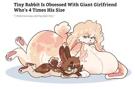 Tiny rabbit obsessed with girlfriend