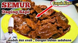Rendang yang terbuat dari daging ayam. Resep Semur Daging Sapi Enak Dan Empuk Youtube