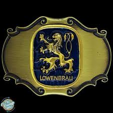 The wolf on the patch was inspired by the lion logo on a löwenbräu beer can; Vintage Lowenbrau German Brewery Gem