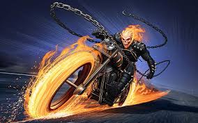 A ghost bike in dupont circle, washington, d.c., commemorating a rider killed by a garbage truck in 2008, remained for a full year. Hd Wallpaper Fire Ghost Rider Bike Art Marvel Chains Mephisto By Benny Fuentes Wallpaper Flare