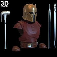 3d Printable Model The Armorer Mandalorian Blacksmith Helmet Chest Shoulder Armor Hammer Tools Star Wars In 2020 Star Wars Prints 3d Printable Models Mandalorian