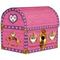 19 1/2 long, 13 1/2 wide and 14 tall. Plastic Treasure Chest Wayfair