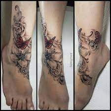 278 Likes 5 Comments Sami Grace Atkins Atkinssami On Instagram Today S Work On The Lovel Butterfly Ankle Tattoos Butterfly Tattoo Ankle Tattoo Cover Up