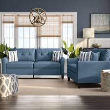 Seats and back spring rails are cut from 7/8 hardwood. Navy Blue Sofa Set Wayfair