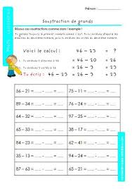 Fiches De Devoirs Soustractions Soustraction Exercice Ce2 Evaluation Ce1