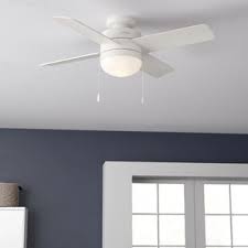 Some small room ceiling fans can be flush mounted to the ceiling while other low profile ceiling fans suspend close to the roof, perfect for low ceiling homes. 48 Inch Ceiling Fan With Light Wayfair