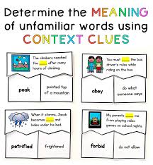 Context Clues Puzzles Unfamiliar Words Context Clues Words Context