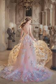 This Pastel Pink Gown From Bella Wedding Dress Featuring Exquisite Embroideries Is An Work Of Art Fairy Tale Wedding Dress Fairytale Dress Gowns