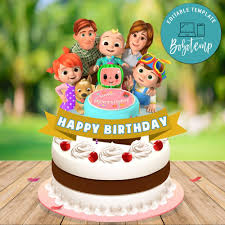 Celebrate your cocomelon birthday party with a personalized printable cupcake topper. Printable Cocomelon Birthday Cake Topper Template Diy Bobotemp