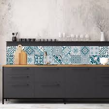 Cra C Dence Adha C Sive Carreaux De Ciment Madeleine Bleu Canard 40x200cm Vinyle Adha C Sif Adhesif Carreaux De Ciment Credence Carreau De Ciment Carreau De Ciment
