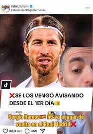 Sergio Ramos No Jugará en el Real Madrid