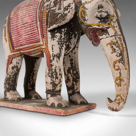 Antique Decorative Elephant and Mahout, Indian Figure, Early Victorian, C. 1850 – London Fine Antiques