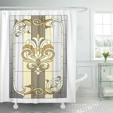 Moon and sun over water round stained glass panel, suncatcher, custom color option, beach decor incorporating a star into a stained glass window. Yusdecor Pattern Door Stained Glass Window In The Baroque Modern Bathroom Decor Bath Shower Curtain 66x72 Inch Walmart Canada