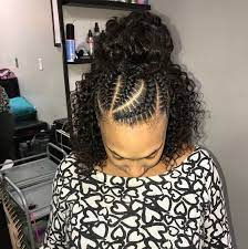 Feed In Braids With Partial Sew In This Style Is Now Available On My Site For Booking Azbraids Theshop Quick Braided Hairstyles Hair Styles Feed In Braid