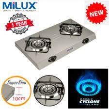 Apa sih kompor gas itu? Milux Stainless Steel 2 Burners Dapur Gas Gas Cooker Gas Stove 4 2kw Mss 2800 Shopee Malaysia