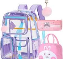 Mochila transparente para mujeres y niñas, mochila transparente aprobada  para estadios, mochila transparente para niñas resistente para la escuela,  ...