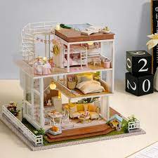 Nice Day Condo 1 24 Diy Miniature Dollhouse Craft Kit Etsy Doll House Modern Christmas Gift Sims House Design