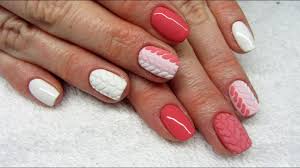 Three Colors Knit Nails Kolorowy Sweterek Na Paznokciach Madam
