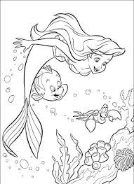Walt disney coloring page of flounder, sebastian and princess ariel from the little mermaid ariel'beginning (). Flounder Coloring Pages For Girls