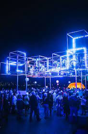 Electric Blue Vivid Sydney Photo Artistic Lighting Vivid