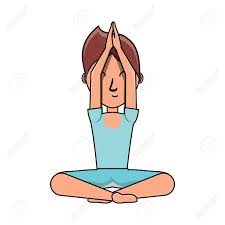 cartoon man doing yoga doing a namaste gesture over white background royalty free cliparts vectors and stock illustration image 100202605 cartoon man doing yoga doing a namaste gesture over white background