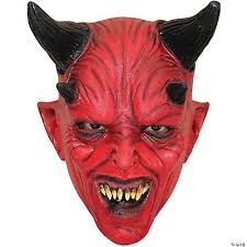 Devil Red Latex Half Mask