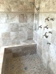 Shower Shower Pan With Bench Installation Tiled Walk In Shower With Wrap Around Bench Using Fiberglass Showe Bathtub Tile Tile Walk In Shower Custom Shower Pan