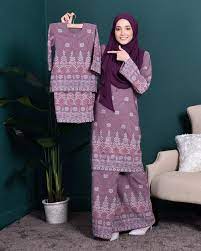 Baju kurung, songket, dress murah. Baju Kurung Songket Amelia Kids Purple Muslimahclothing Com