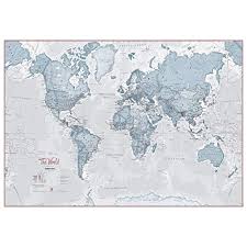 Maybe you would like to learn more about one of these? Buy Maps International Huge The World Is Art Wall Map Teal Paper 77 X 46 Online In India B07njbg493
