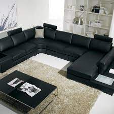 Black Living Room Chairs Modern Leather Sectional Sofas Leather Sectional Living Room Living Room Sets Furniture