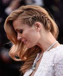 One Side Braided Hairstyles 2017 Chunk Of Styes Hair Styles Evening Hairstyles Celebrity Beauty