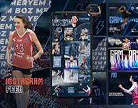 Kariyerinde kulüp ve milli takımlarda birçok şampiyonluk yaşayan meryem boz; Meryem Boz Instagram Design On Behance