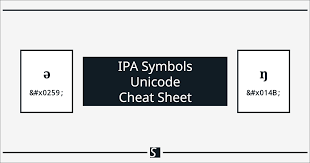 Almost all dictionaries use ipa as a pronunciation help for individual words. International Phonetic Alphabet Ipa Symbols Unicode Cheat Sheet Adam Steffanick