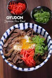 Easy Gyudon Japanese Beef Rice Bowl Recipe Video Seonkyoung Longest Recipe Rice Bowls Recipes Japanese Beef Easy Japanese Recipes