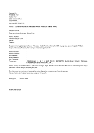 Contoh Surat Permohonan Pelunasan Hutang Kpr Otosection
