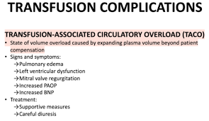 Image result for Transfusion Associated Circulatory Overload