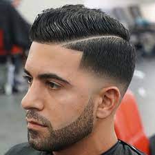 Wavy Comb Over Hard Part Low Bald Fade Beard Cool Hairstyles For Men Beard Styles Bald Beard Styles Short