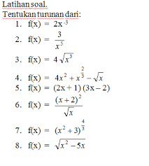 Materi turunan ini sering disebut materi sulit oleh. Http Wakursmkekonomika Blogspot Com 2013 09 Latihan Soal Turunan Fungsi Aljabar Html