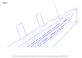 learn how to draw titanic sinking