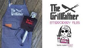 Download Grillfather Apron Towel Set Free Embroidery Files Lorrie Nunemaker