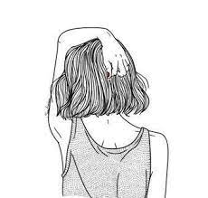 Pin By Darling On Sketch And Basic Girl Drawing Short Hair Drawing Hair Illustration
